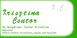 krisztina csutor business card